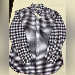 NWT J. Crew Men's Plaid Button Down--Purple, Navy, White